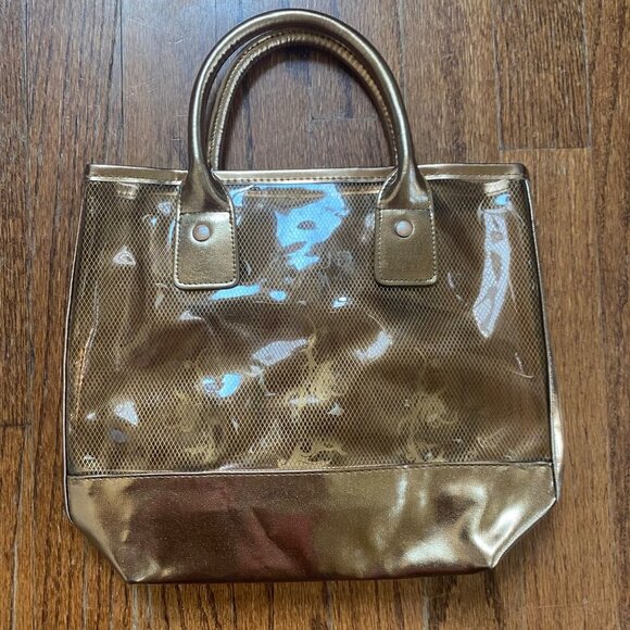 Guess By Marciano Tote Clear Mini Bronze Small Handbag Designer Purse 90s Y2k - Picture 7 of 12